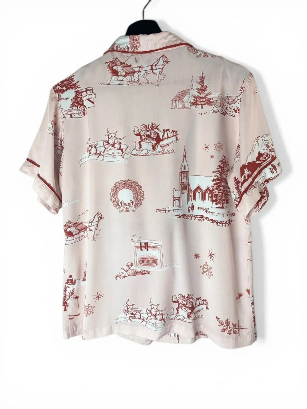 Katie Kime Holiday Toile Pajama Shorts Set Size M - Picture 3 of 10